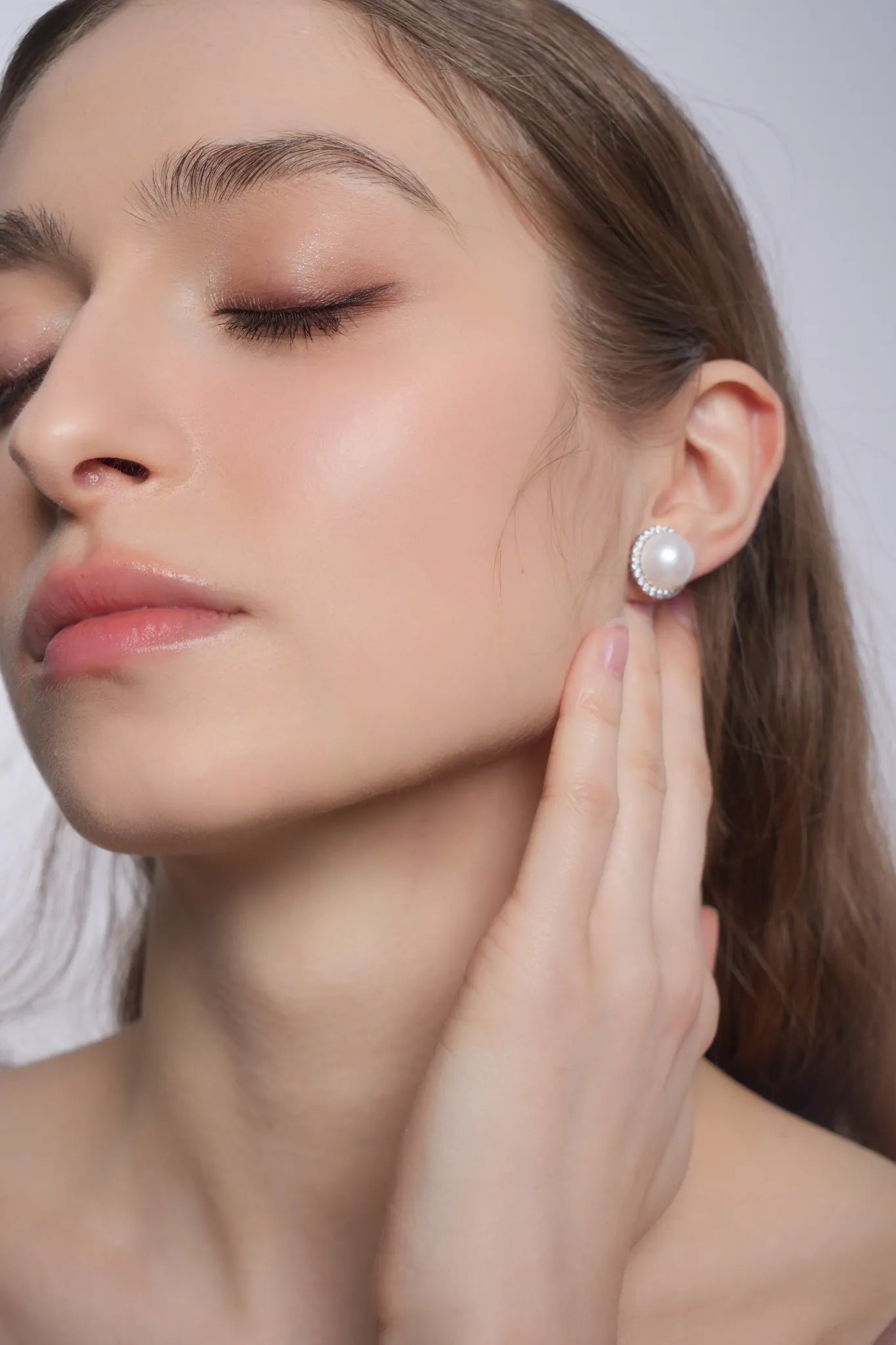 Jolie Silver Pearl Earrings