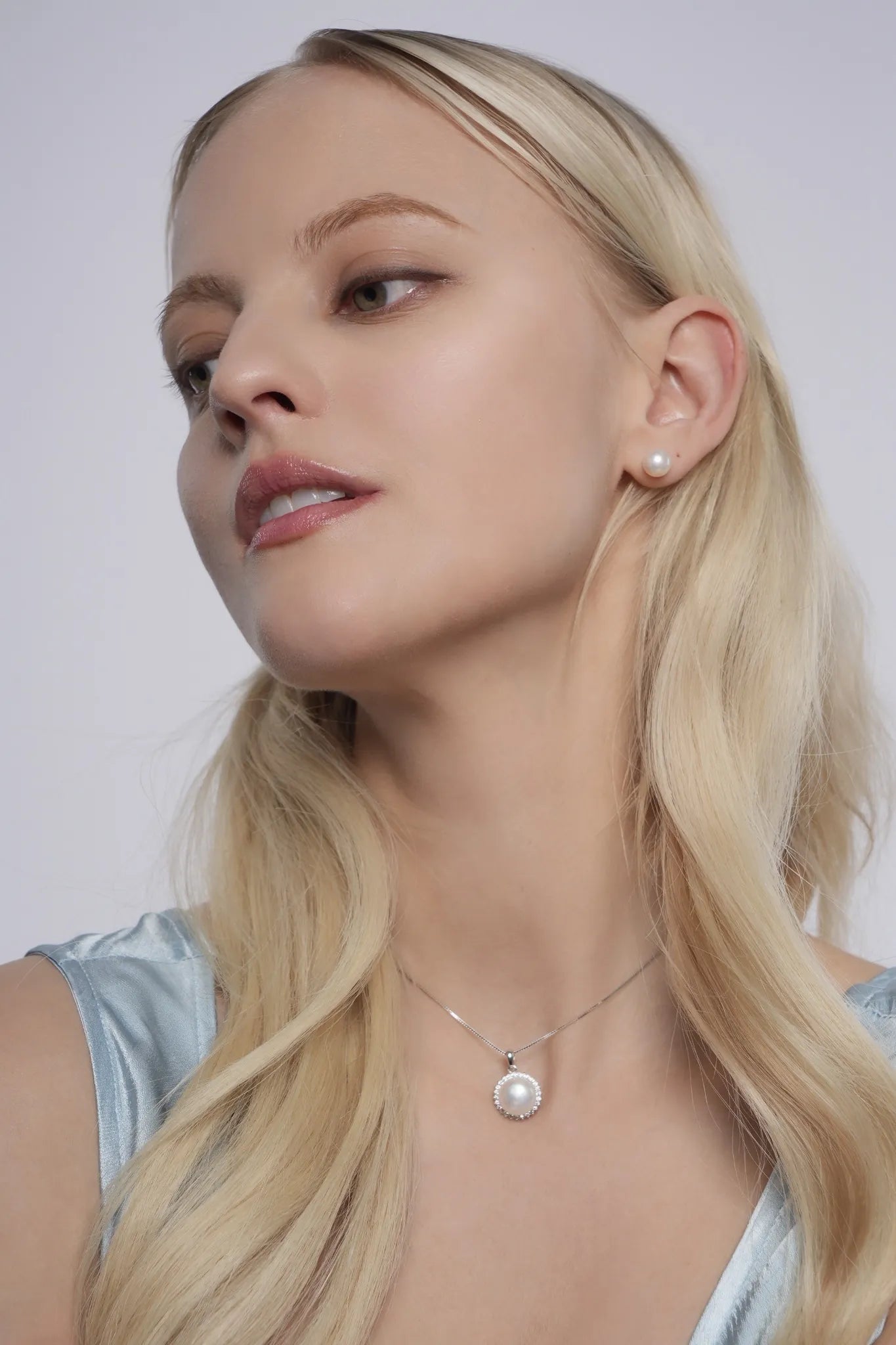 Sunflower Pearl Silver Pendant Necklace