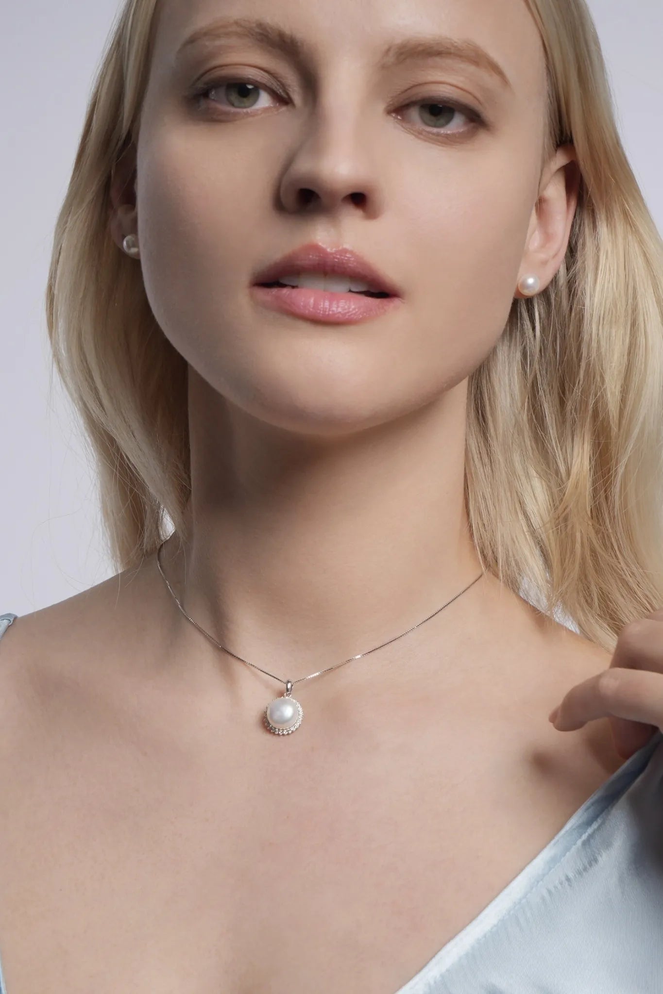 Sunflower Pearl Silver Pendant Necklace