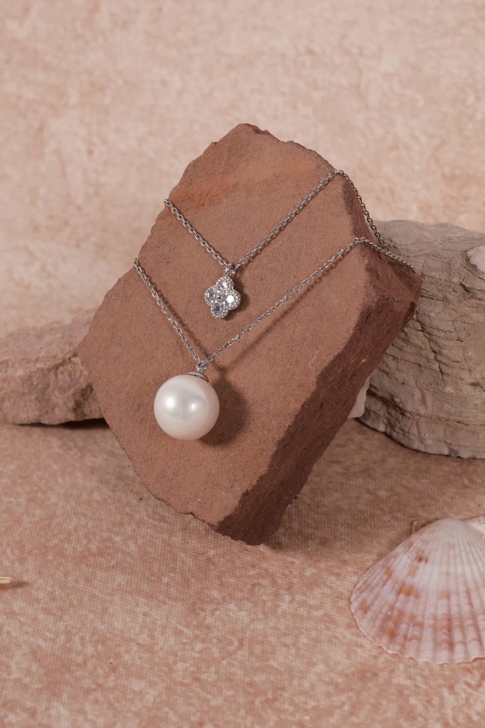 Thalia Layered Pearl Pendant Necklace